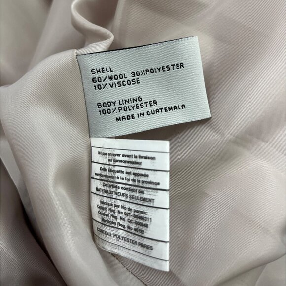 Larry Levine Women's Beige Double-Breasted Turtleneck Coat Sz 12 - New - Picture 6 of 7